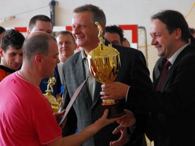 Samorządowy Turniej Halowej Piłki Nożnej Rozdanie nagród 