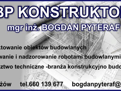 KIEROWNIK BUDOWY, PROJEKTANT, KONSTRUKTOR