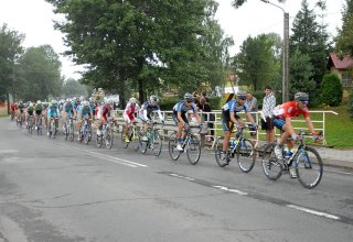 Przejazd wyścigu Tour de Pologne