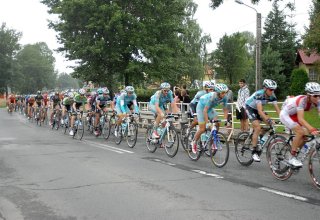 Przejazd wyścigu Tour de Pologne