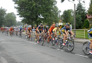Przejazd wyścigu Tour de Pologne