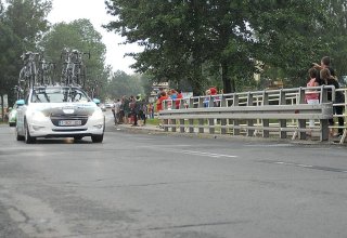 Przejazd wyścigu Tour de Pologne
