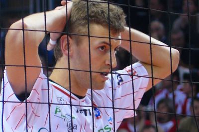 "Perła" przy siatce Łukasz Perłowski